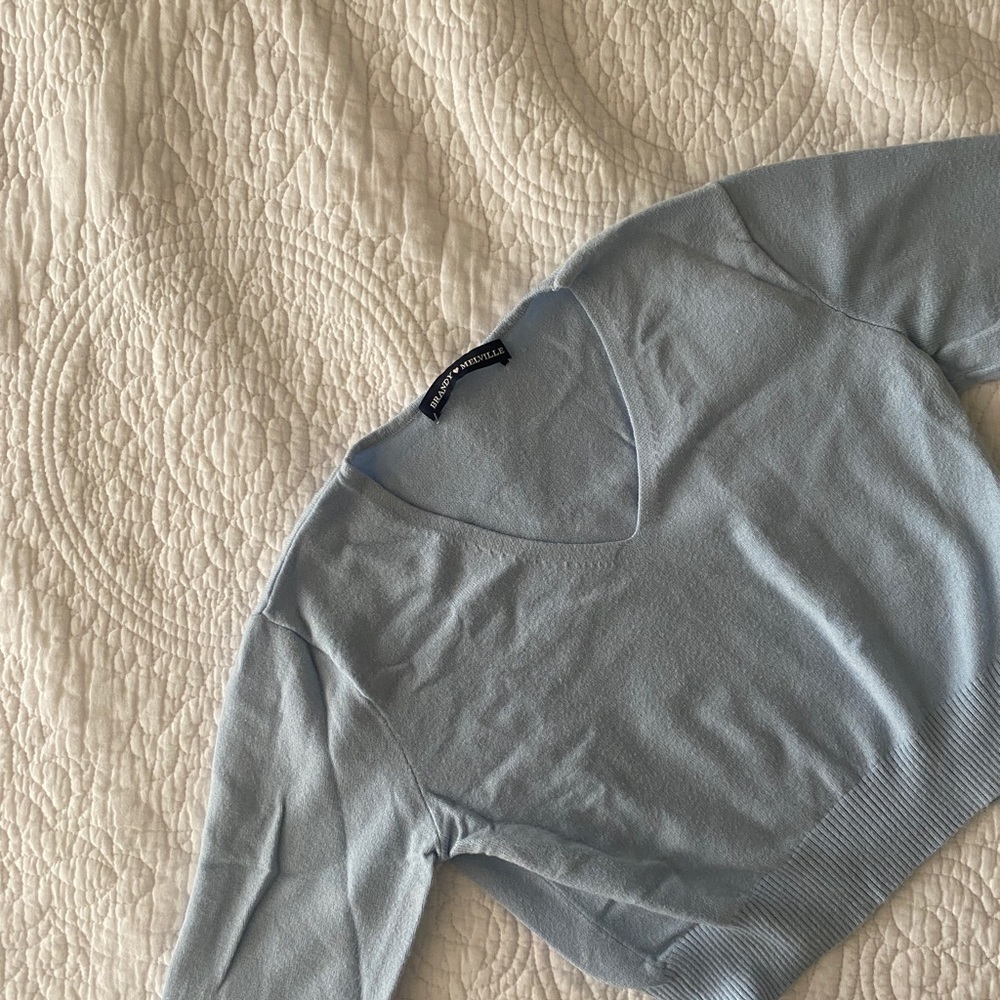 Brandy Melville baby blue cropped sweater